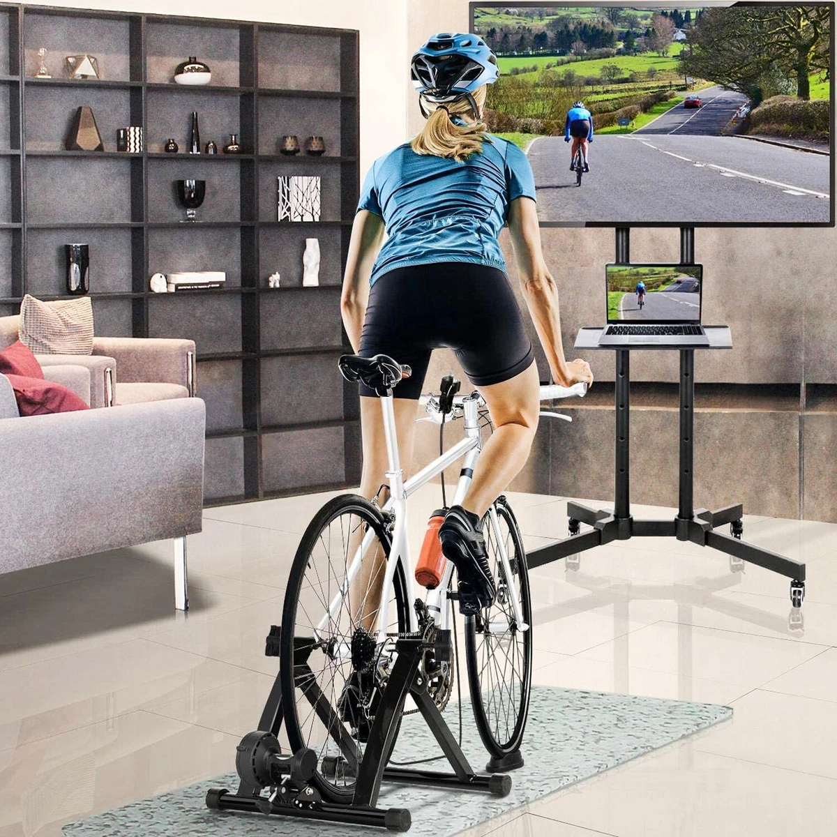 Stationary Bike Stand Alpcour Magnetic Bike Trainer Stand