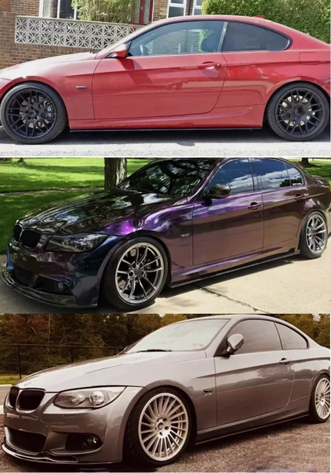 Divisor de extensión de faldón lateral negro brillante para BMW Serie 3 E90 E92 E93 M3 05-14 Foto 2 de 2