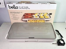 Bella 12" x 22" Griddle with Warming Tray TXG-621A