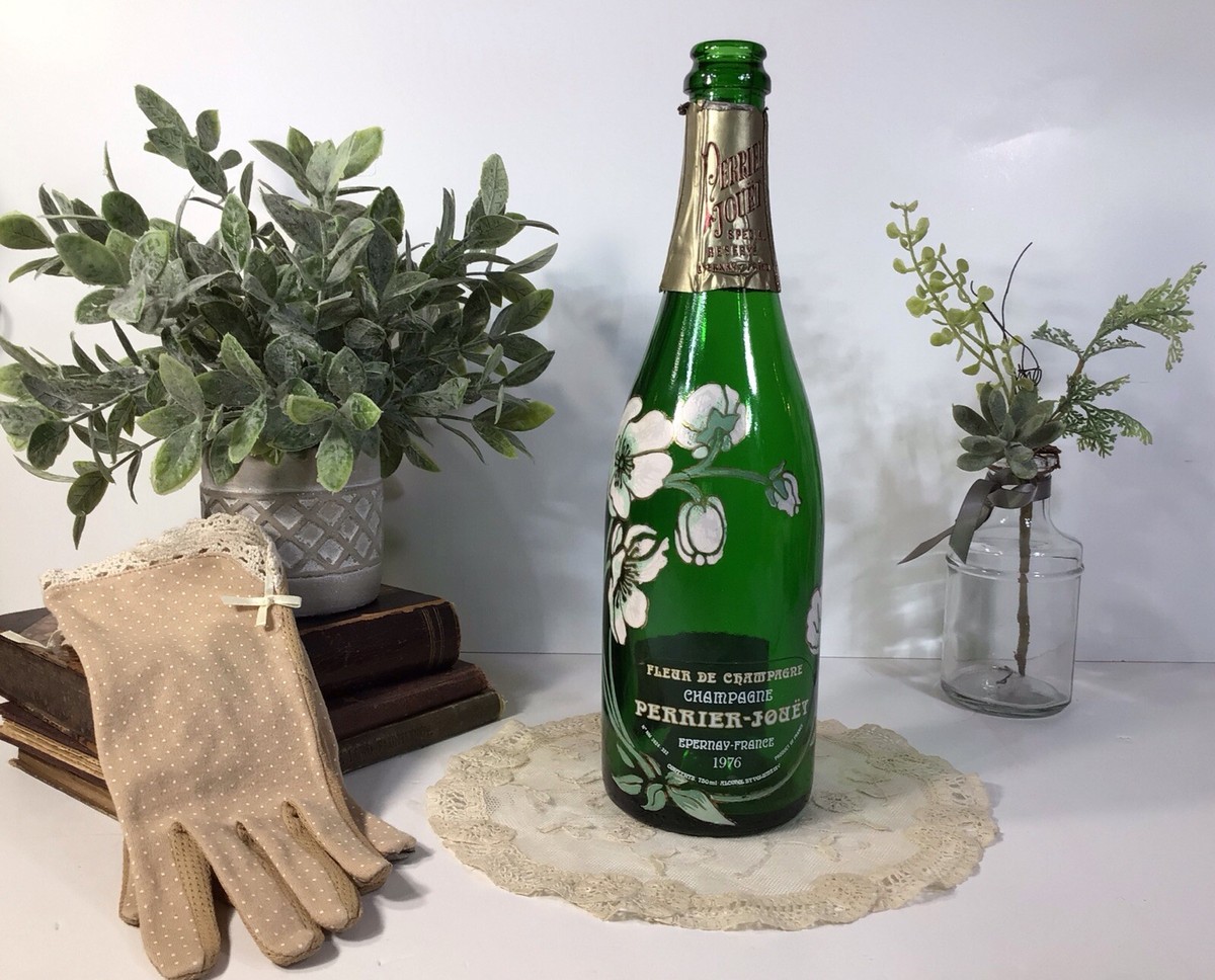 Vintage Perrier-Jouet Fleur De Champagne Bottle~1976~Hand Painted