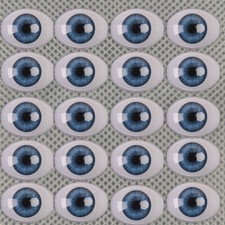10x Baby Doll Eyes 21mm Half Oval Acrylic Eyeballs Reborn Newborn Doll Kits DIY