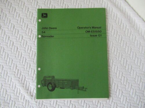 John Deere  model 54 manure spreader operator's manual - Picture 1 of 8