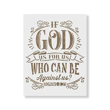 God is for Us Stencil - Durable & Reusable Mylar Stencils