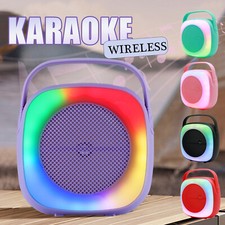 Portable Bluetooth Speaker for Kids, Stereo Desktop Speaker Colorful RGB Lights
