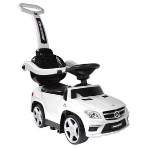Best Ride On Car 4-in-1 Mercedes Push Car Stroller with LED Lights, White (Used)