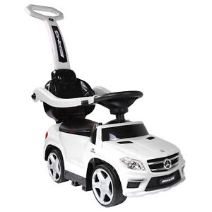 Best Ride On Car 4-in-1 Mercedes Push Car Stroller with LED Lights, White (Used) - Click1Get2 Deals