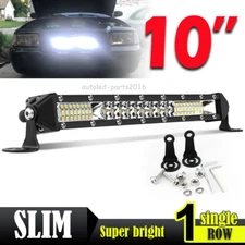 Brightest 10 Inch LED Light Bar Spot Flood Combo Offroad Driving Truck SUV ATV