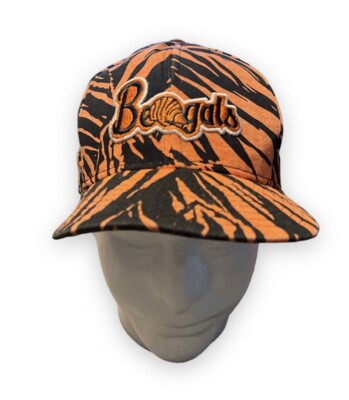 VTG Cincinnati Bengals Zubaz NFL Snapback Cap Hat All Over Print Vintage  Rare