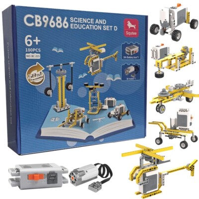 Steam Baustein Spielzeug für Kinder, 50-IN-1 Engineering Kit - 180 Teile - Puzzle