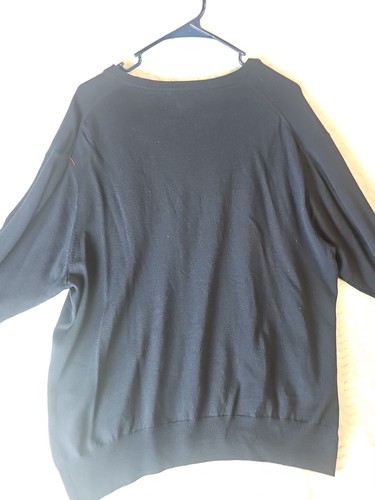 Maglione uomo PETER MILLAR 'Corona morbida 100% merino scollo a V' blu elasticizzato 2XL usato in ottime condizioni - Foto 6 di 7