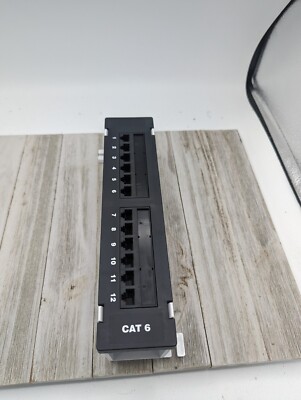 Suttle SE-STAR19110C6-12 Wall Mount 12 Port Cat6 Patch Panel 568A & 568B