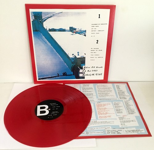 BIKINI KILL reject all american Lp RED COLORED Vinyl Record with lyrics insert - Picture 2 of 2