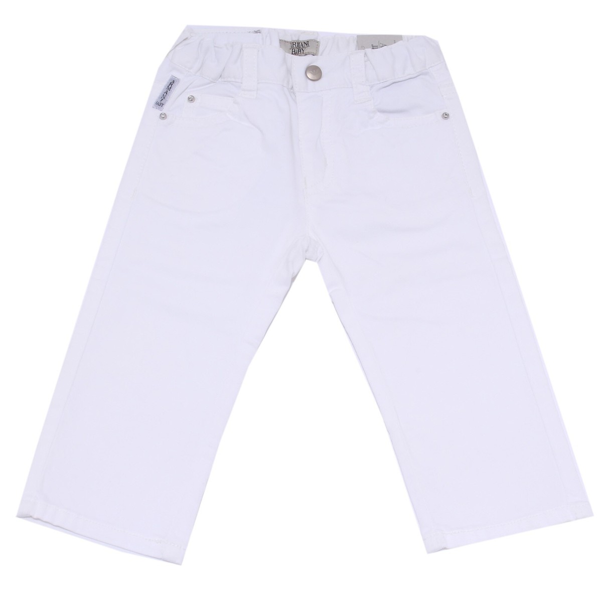 1529Y pantalone bimba girl ARMANI BABY SLIM FIT white trouser - Main Image