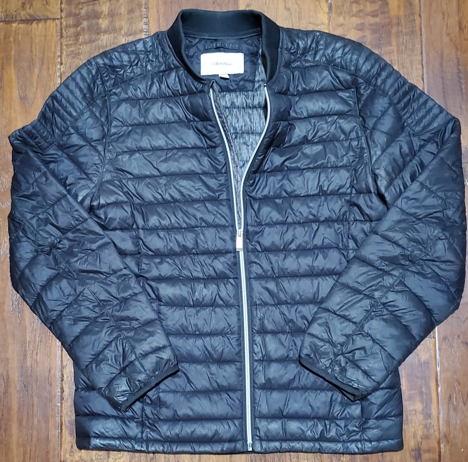 Calvin Klein Black Solid Full Zip Puffer Jacket M… - image 2