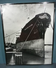 Vintage 1940's Photo 16"x20" Cities Service Company Oil Tanker