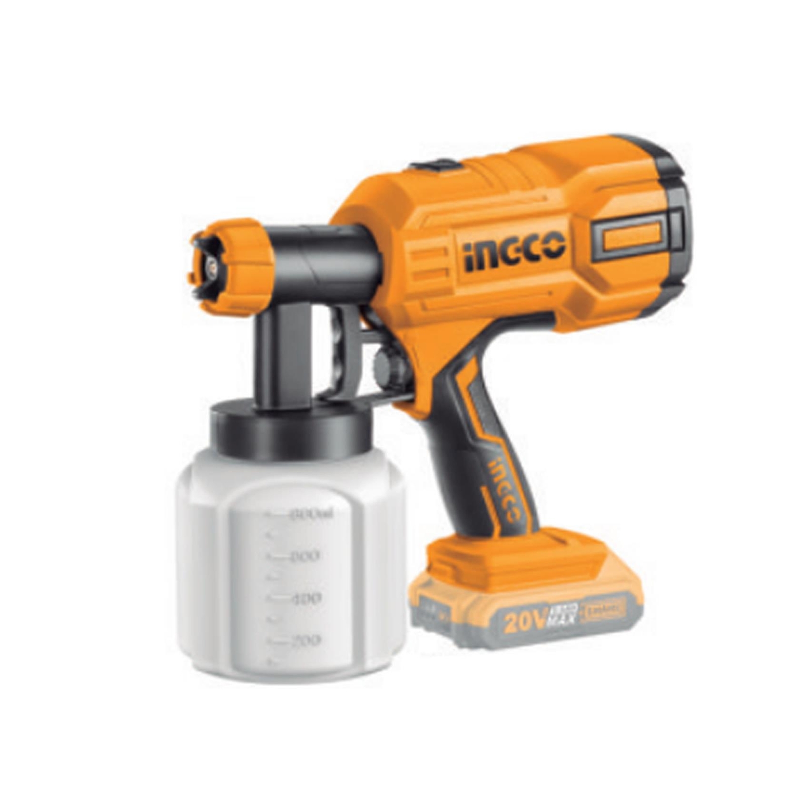 Aerografo a batteria al litio 20v nudo pistola verniciatura - INGCO