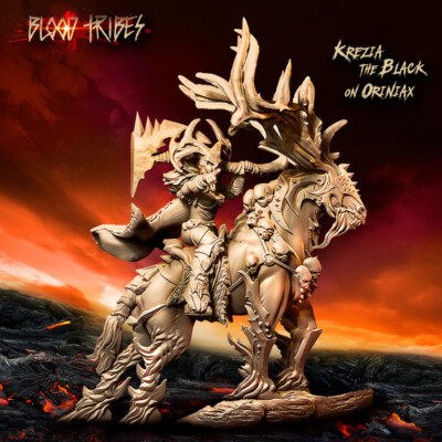 Raging Heroes Blood Tribes Furianns Krezia the Black on Orinian Female 28m