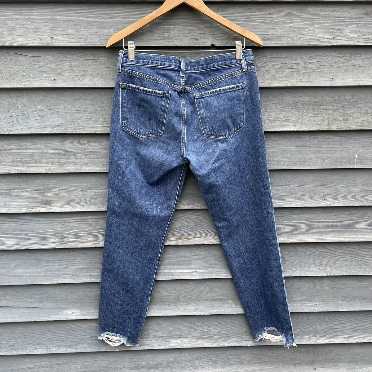 J.Brand Johnny Mid Rise boy fit jeans raw hem size 32