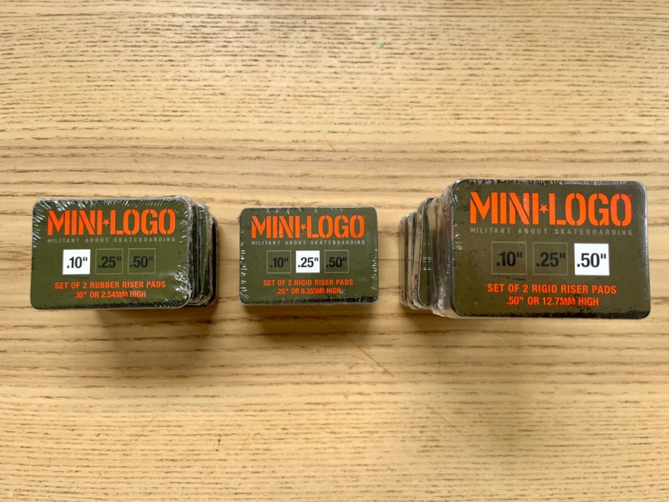 Lot of New Mini Logo Militant Skateboard Riser Pads 19 Sets total eBay