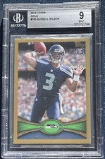 ?Russell Wilson 2012 Topps GOLD 165 Rookie Card RC BGS 9 Mint! FHOF?. rookie card picture