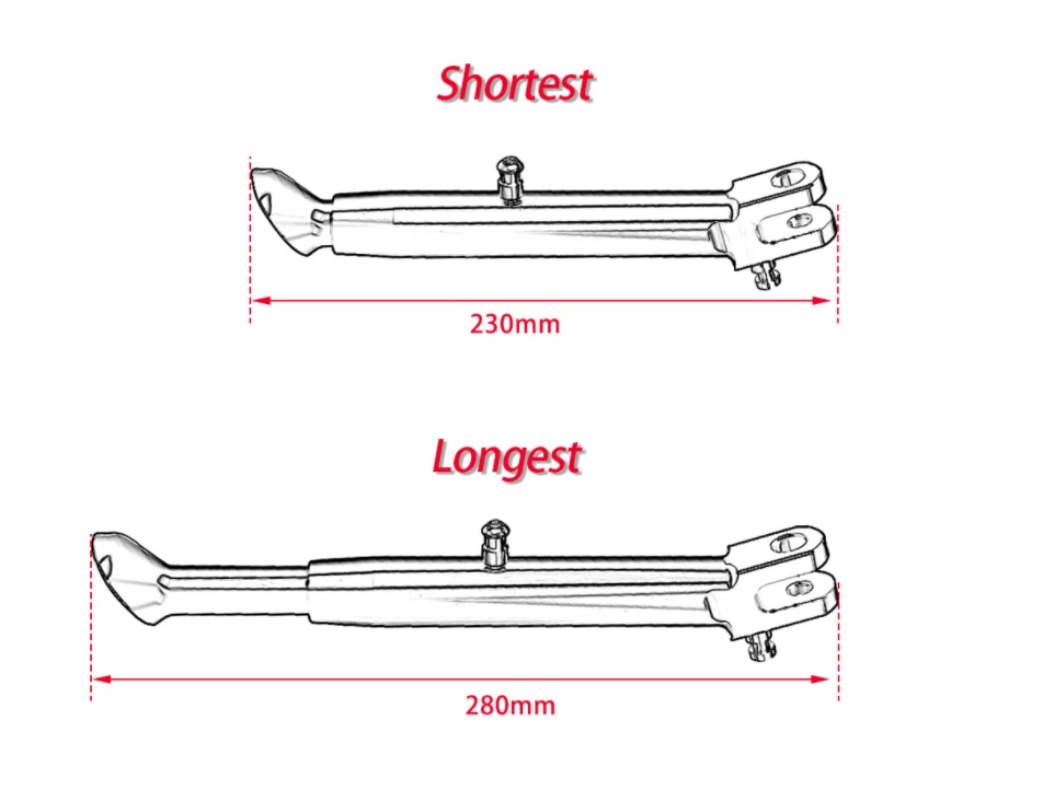 CNC Kickstand Side Stand For 1998-2008 2006 YZF-R1 R1 Adjustable Black - Image 3 of 3