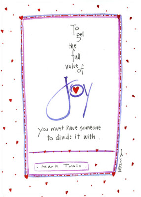 Value of Joy - Recycled Paper Greetings Sweetest Day Card