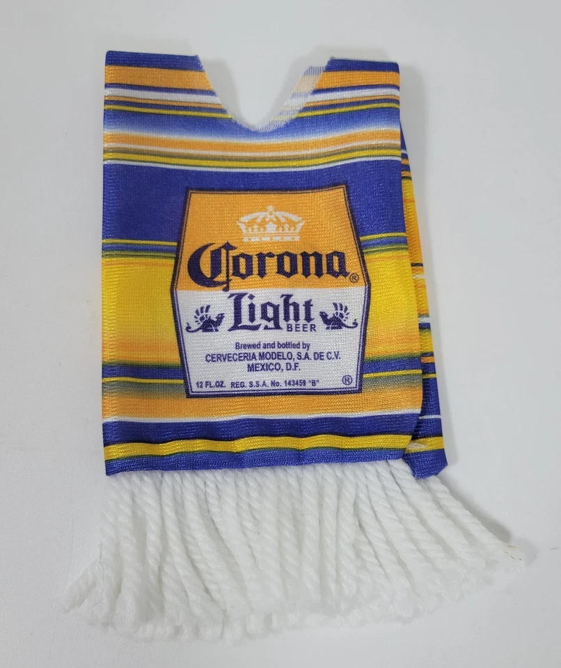 Juego de 2 ponchos enfriadores de botellas Serape a rayas fiesta cerveza corona Light Foto 3 de 4