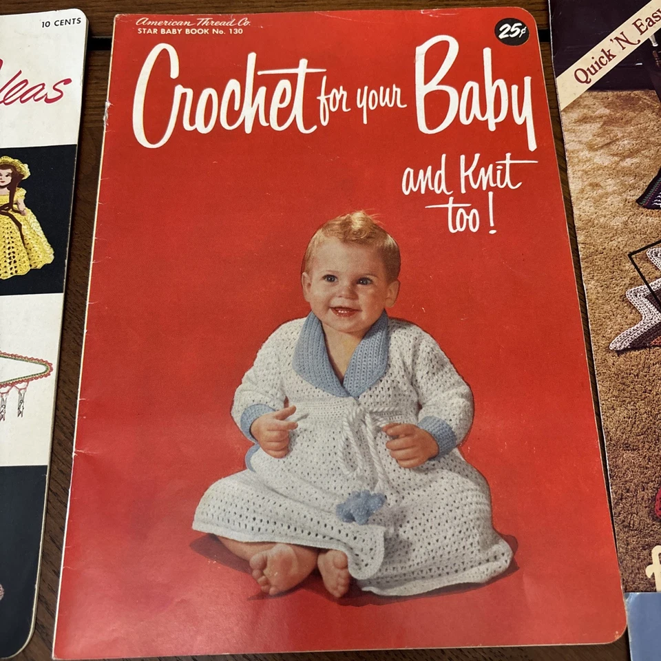 Vintage Lot of 6 Crochet Instructional Booklets -1951, 1953, Unknown Dates - Image 4 of 4