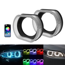 Phare LED Angel Eyes RGB Light pour DRL Daytime Running avec App Control