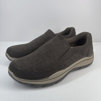 Skechers Expected 2.0 Arago Men s 11 Brown Relaxed Fit Slip-On Comfort Shoes