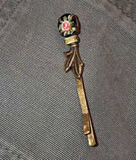 Metal Floral Oval Barrette Hair Clip for Women, Bronze Black Pink Green