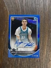 2025-26 Bowman Ryan Kalkbrenner Chrome Auto RC Blue Refractor #/150 Hornets