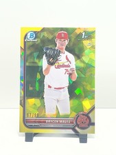 Bowman 2022 Chrome Draft Sapphire Brycen Mautz #BDC-124 Yellow /99 Cardinals