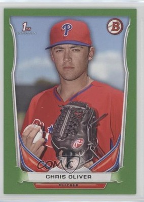 2014 Bowman Draft Green 65/75 Chris Oliver #DP106 2f9