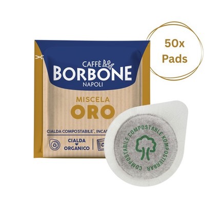 Caffè Borbone Miscela Oro 50x Kaffeepads kompostierbare Pads 44mm ESE Maschine