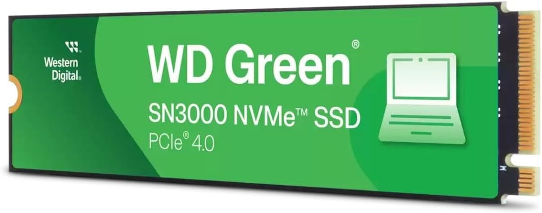 WD Green SN3000 1TB NVMe Gen4 PCIe M.2 2280 Up to 5000 MB/s SSD