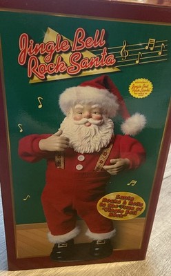 VTG 1998 Rock Santa Collectibles Jingle Bell Rock Animated Santa