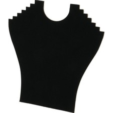 Black Velvet Chains Necklace Easel Jewelry Display 9 1/4" x 9 1/2"