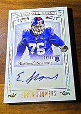 2015 National Treasures Ereck Flowers Gold # 8/10 Rc On Card Auto ? Rookie. rookie card picture