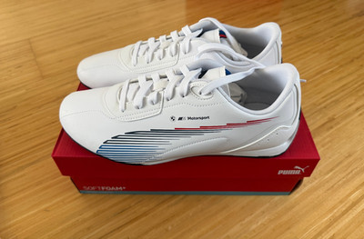 BMW MMS Neo Cat 2.0 Rennschuh  Puma White Cool Light Gray NEU in 43