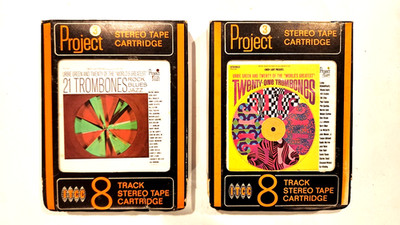 Twenty One Trombones- Two Eight 8 Track Tapes - The Greatest - Rocks Blues Jazz