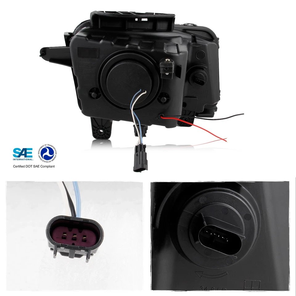 Faro halógeno proyector halo Fit negro 2010 2011 2012 2013 Chevy Camaro CCFL Foto 3 de 4