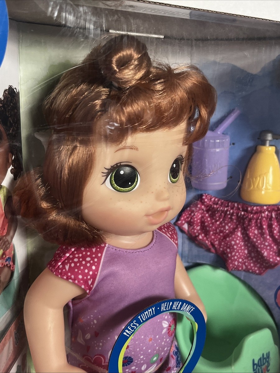Baby Alive Potty Dance Doll for Girls Kids Playset Red Curly Hair