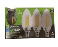 3 pack LED Light Bulb 40W Candle Candelabra Dimmable 2700K Soft White MaxLite
