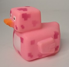 Pink Rubber Duckie Duck 2" Minecraft Pixelated Jeep Ducking Bath Toy Very Cute