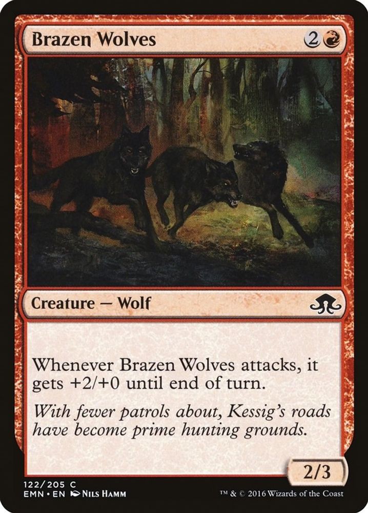 2016 Magic: The Gathering: Eldritch Moon - Brazen Wolves (#122, C, Near Mint)
