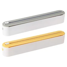 Cling Wrap Displicer Magnetic Aluminum Foil Wrap Organizer Tin 