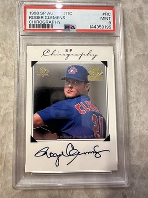1998 Upper Deck SP Authentic Roger Clemens Chirography #RC PSA 9