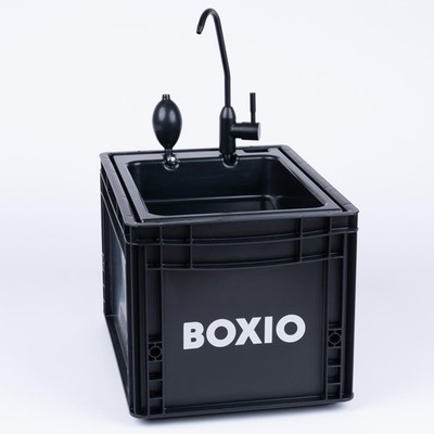 BOXIO - WASH: Mobiles Waschbecken mit Handpumpe, Spüle für Van, Camping Garten, UK