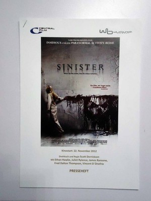 Sinister - Ethan Hawke - Juliet Rylance - Vincent D'Onofrio - Presseheft